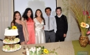 Emilia  junto a sus padres Horacio y Adriana y sus hermanos Joaquín y Lucía