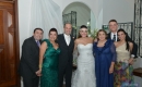 Leonara e Carlos Renato com familiares da noiva: o irmão Leonardo Cartana e a esposa Eleonara, a mãe da noiva, Sônia Jussara, a irmã Lediane, e o seu esposo, Henrique Girard