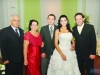O noivo Fernando com seus pais Jorge, Afra, seu irmão Felipe e Tatiane