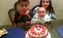 11 meses de   Micaela , mamá Laura ,le preparó una rica torta que la compartió con su hermanito Israel .