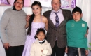 Liseti com seus pais Fátima e Ademar, e os irmãos Robson e Luana 