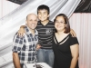 A aniversariante com sua família, Gustavo e Gustavinho