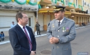 Prefeito Glauber Lima com o comandante da Guarnição Federal, coronel Rizzo Ribeiro