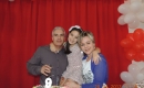 A aniversariante Joanna com os pais Juan e Mary