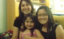 La cumpleañera junto a sus sobrinas Agustina y Paula 
