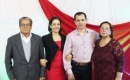 O aniversariante com sua esposa e os sogros, Pacífico Fagundes da Fontoura e Teresa Marli Santos da Fontoura