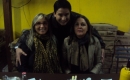O aniversariante com as primas Carmen Rejane Magalhães e Eleniza Magalhães