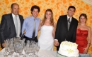 Los novios junto a la hermana de la novia Elizabeth Fagundez y su marido Washington Moreira y su hijo Gonzalo
