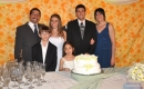 Los novios junto a la hermana de la novia Rosana Fagundez y su marido Andres Rodriguez y sus hijos Esteban y Rocio