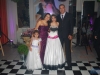   La cumpleañera junto a sus padres Patricia y Miguel y su hermanita Natalia