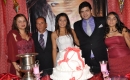 Aline junto a sus padres Gilberto y Rossana y sus hermanos Cristopher y Brenda