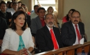 Emilia Fernandes, secretária executiva do Codesul, Vitor Assef e Elifas Simas