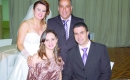 Os noivos com seus afilhados Tatiana e Jeferson Ricardo Silva