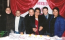 Elaine com a filha Rita, o genro André e os netos Bruno,José Luis e Andressa