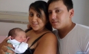 Deivid Tahuán Ferreira nació a las 11 del día 1ero de enro, junto a sus mamá Camila Ferráz y su papá
