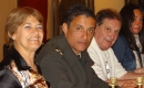 Rosa Dutra( Norte) junto a Teniente Coronel Gonzalo Contrera y el periodista Washington Caballero( Radio Internacional) 