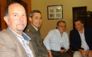 Miguel Saravia, Manuel Camejo, el “gran jefe Pimi” y el Serrano, dialogan 