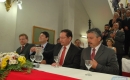 Luiz Fernando Mainardi, Edu Olivera, Glauber Lima e Dagberto Reis formam a mesa para dar posse ao secretariado
