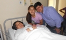 A neném com os pais Michele e Sandro e a maninha Sofia Camila 
