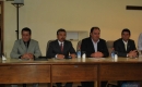 Mesa eleita da Câmara, composta por Jansen Nogueira, Dagberto Reis, Lidio Mendes e Mauricio Galo Del Fabro