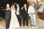 Os noivos com Jesus Orlei, Sérgio e Melado